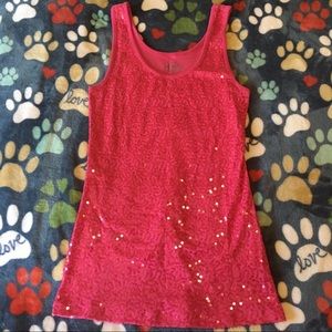 Pink Sequined Tank